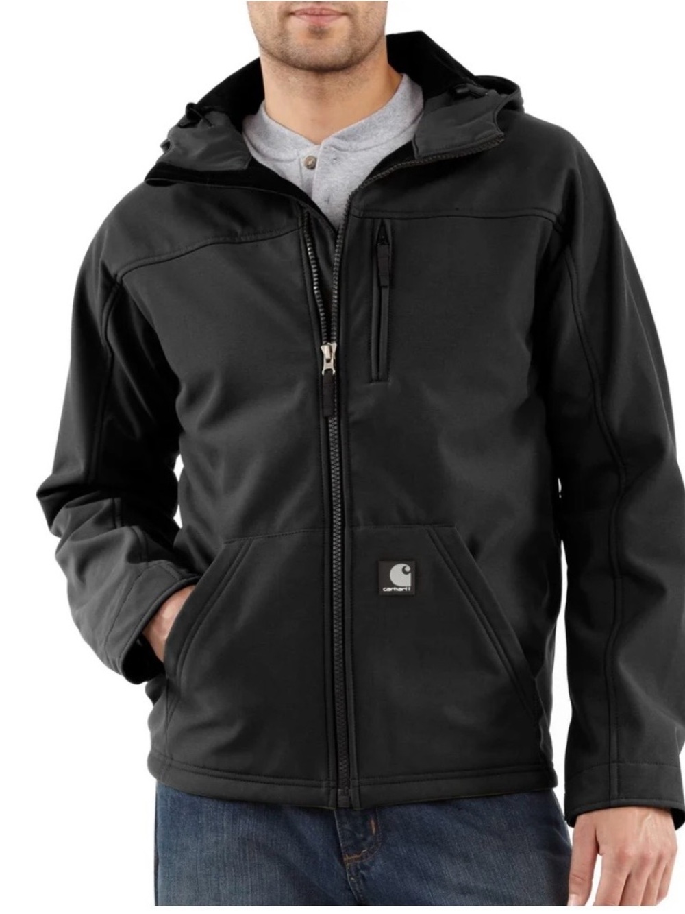 Carhartt Men's Soft Shell Active Jacket Black Size Large